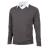 Pima  Cotton  V-neck v-genser i bomull Large Skifergrå 